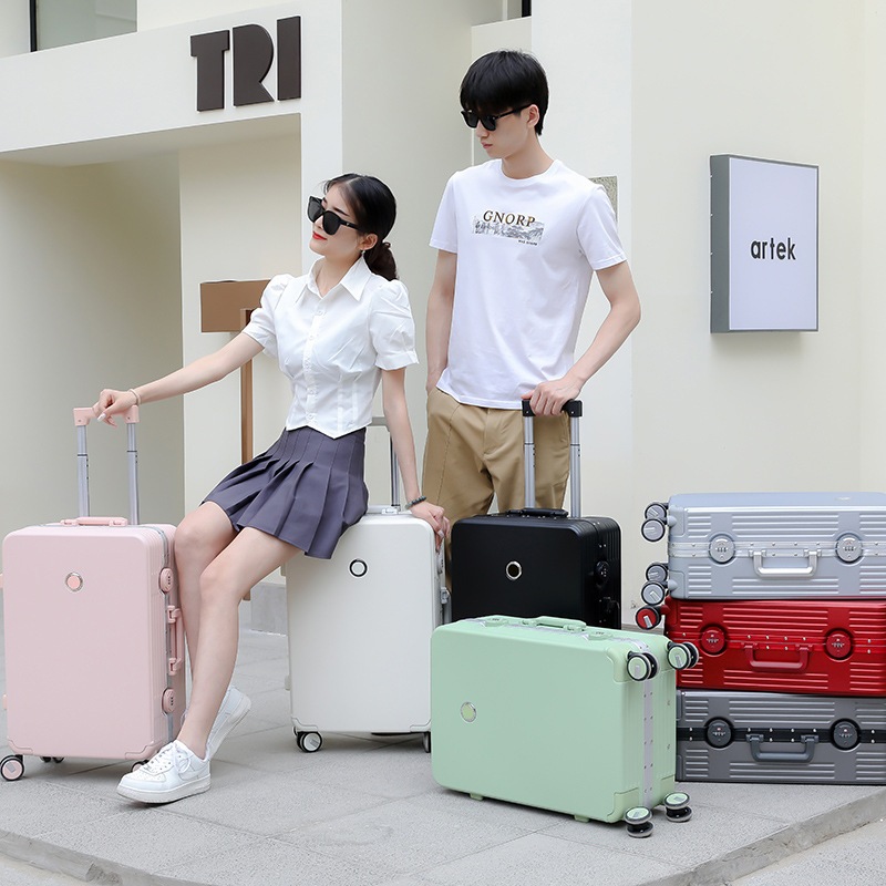 トランク高価値カジュアル埋め込みラウンドロックパスワードスーツケース r n1001-白い気質 r n1002-黒曜石の黒 r n1003-ドッグウッドパウダー r n1004-ワイン - 赤 r n 8,244円