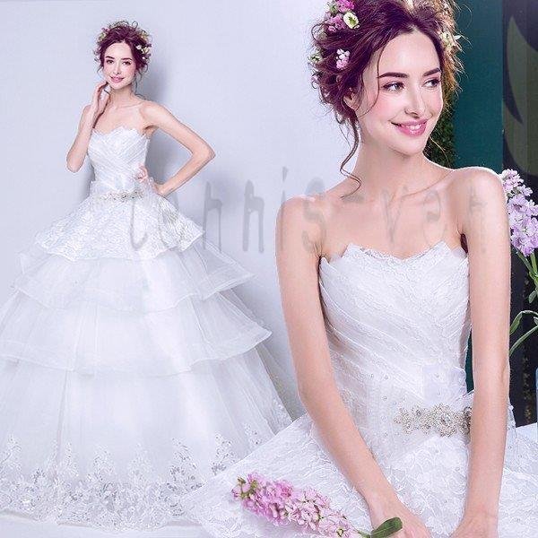 ウエディングドレス エンパイア 二次会 ウェディングドレス 安い 結婚式 プリンセス 花嫁 披露宴 16,650円