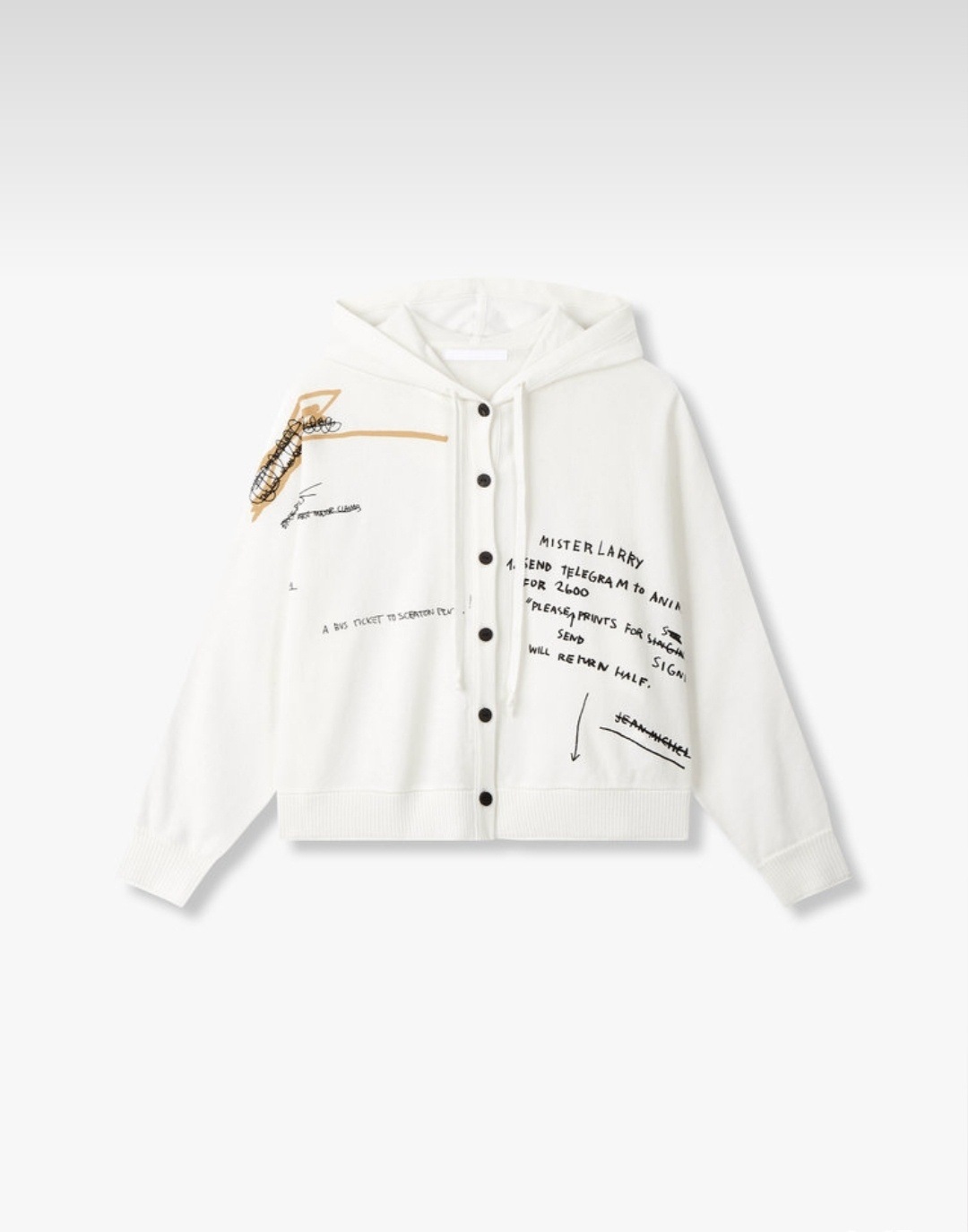 レタリング フード カーディガン