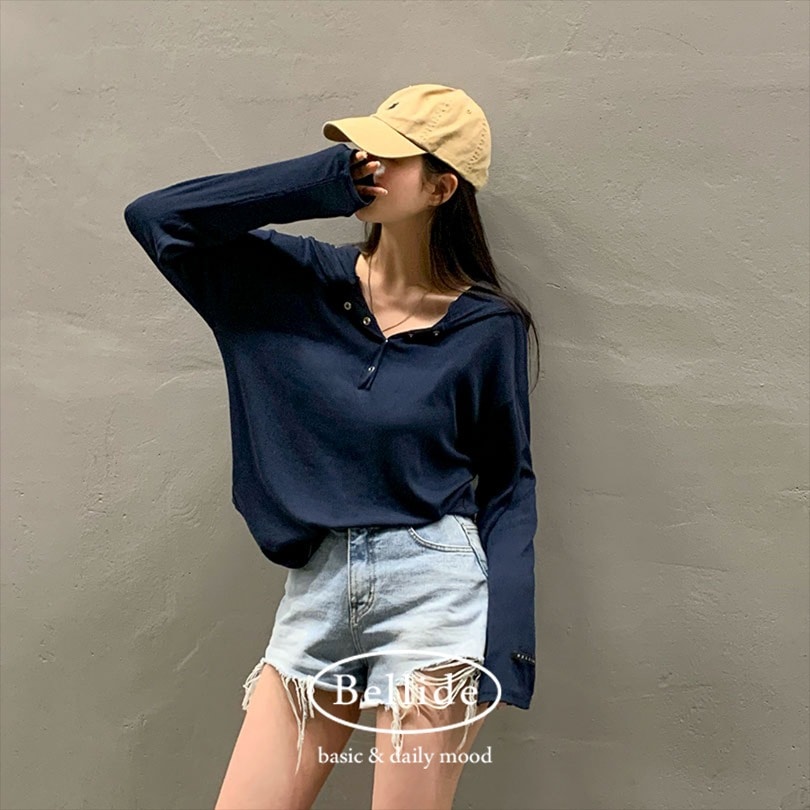 [MADE] ソフトスナップひらひらリブTシャツ ts1270