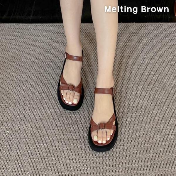 女性カジュアルストラップノンスリッププラットフォームサンダル