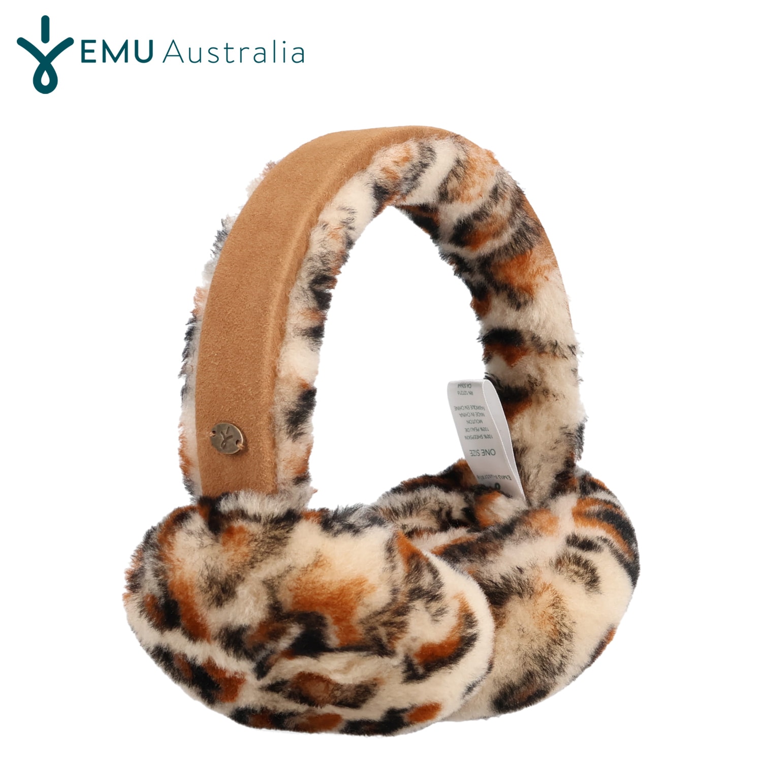 イヤーマフラー イヤーウォーマー 耳当て メンズ レディース 防寒 保温 吸湿 放湿 ANGAHOOK レオパード W7021