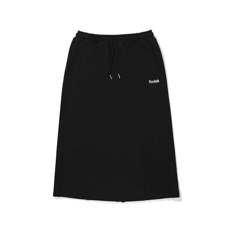 [公式]ミニロゴロングスカート BLACK