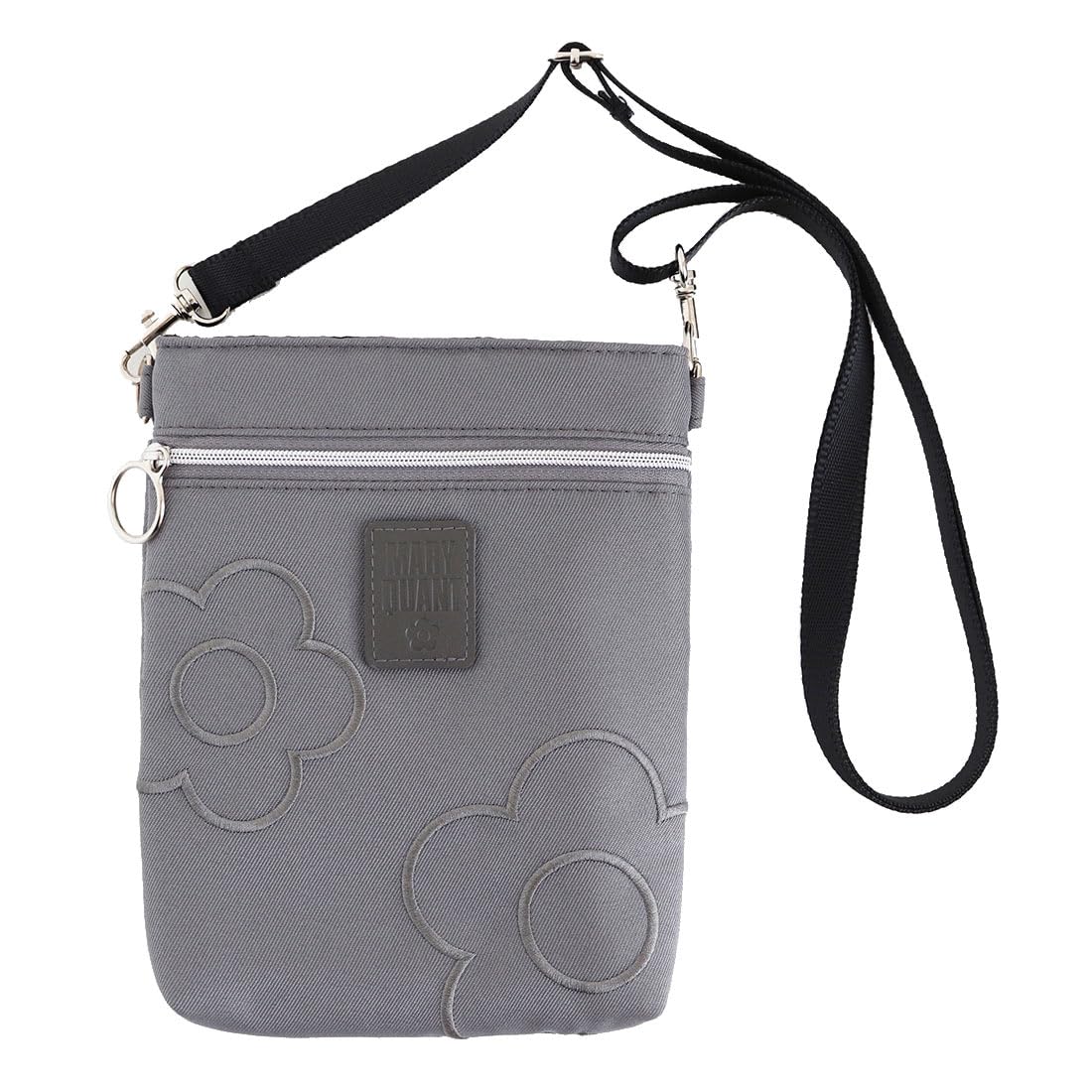 MARY QUANT (マリークヮント) ショルダーポーチ (グレー) スマホショルダー スマホポーチ ポシェット ポケットプラス (約19cm×13cm×2cm) 000846-0001-01