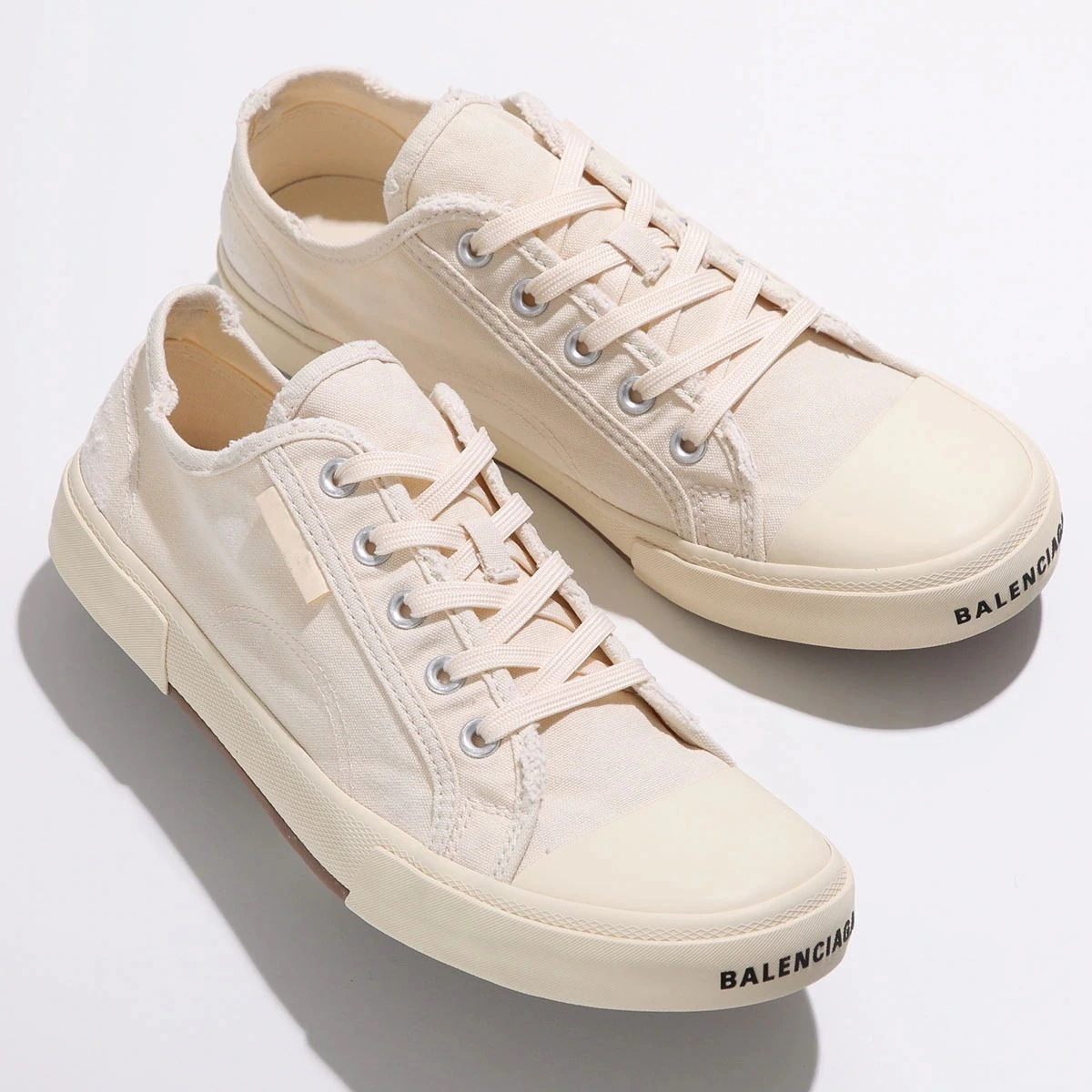 BALENCIAGA バレンシアガ スニーカー PARIS LOW TOP パリ ロー トップ 688754 W3RC5 メンズ ローカット キャンバス ロゴ シューズ 靴 9090/WHITE/WH