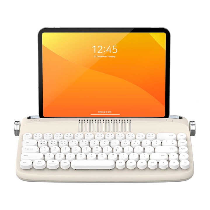 NEWレトロ iPad キーボード Bluetooth マルチペアリング ハングル＆英語 B307 充電式 【日本語説明書付き】 日本語入力可能 有線モード可能