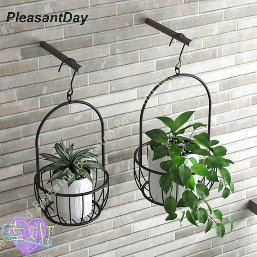 【急速出荷!】[]ハンギングポットカバー Ｌサイズ アンティーク ５号鉢 壁掛け 部屋飾り フラワー スタンド ラウンド プランター アウトドア フラワー ポット アイアン安くなった