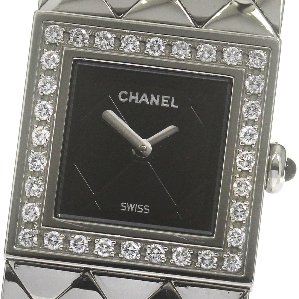 シャネル CHANEL H0489 マトラッセ ダイヤベゼル クォーツ レディース _860491【中古】