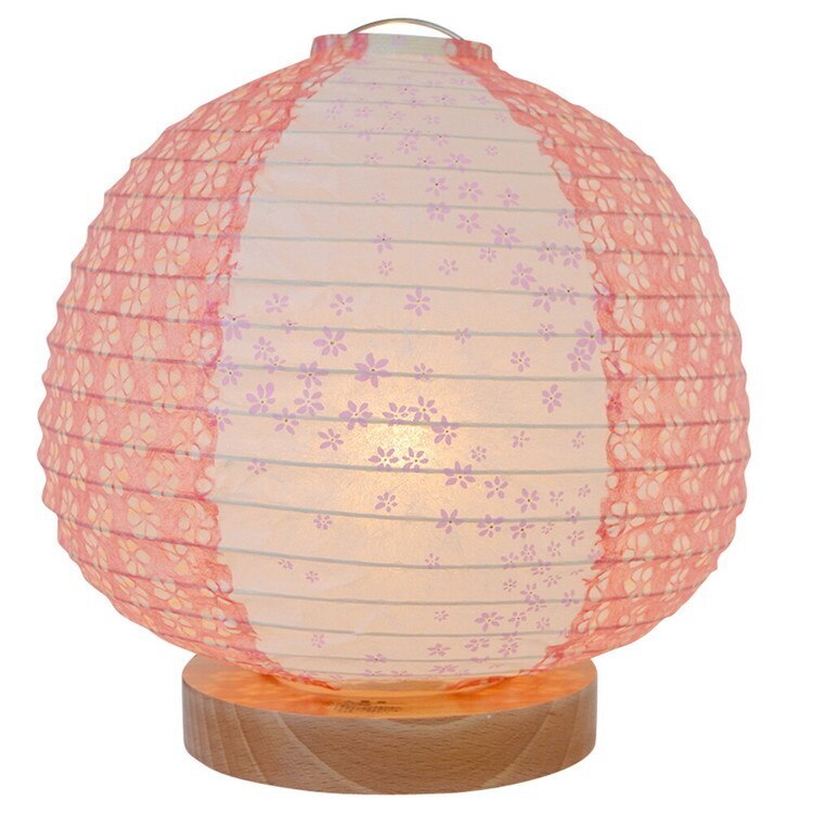 照明 フロアライト スタンドライト 照明器具 ルームライト 和室 和風 和紙 日本製 おしゃれ 1灯 テーブルランプ 花舞ピンクx小梅レッド LED対応