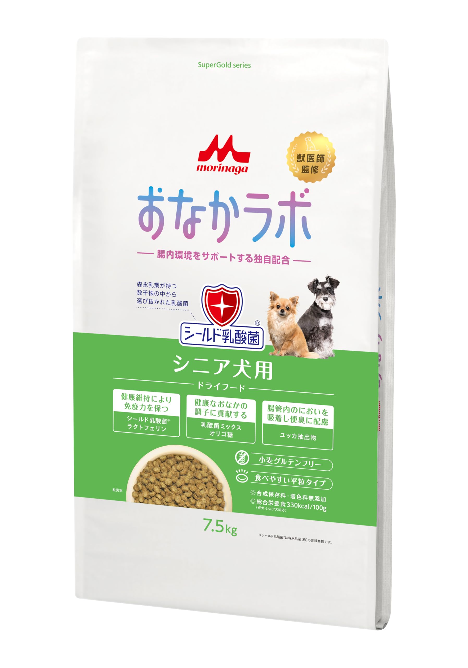 森乳サンワールド スーパーゴールド おなかラボ シニア犬用 7.5kg