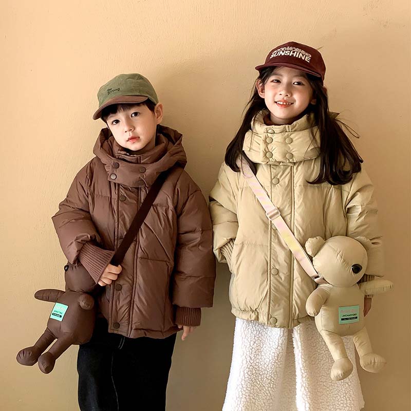 ダウンコート キッズ 人形付き ベビー服 女の子 男の子 ダウンジャケット フード付き 子供服 アウター 冬着 防寒 暖かい ロングコート ジャンパー ジュニア 赤ちゃん パーカー おしゃれ 可愛い