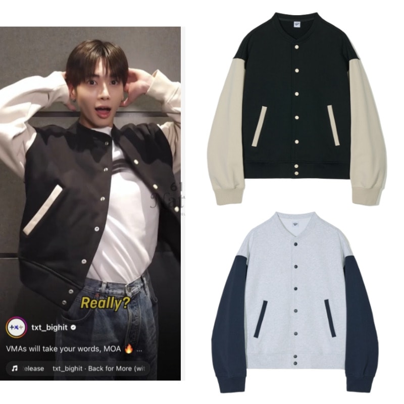 【TXT テヒョン着用】【当店特典付き】Sweat Varsity Jacket Light