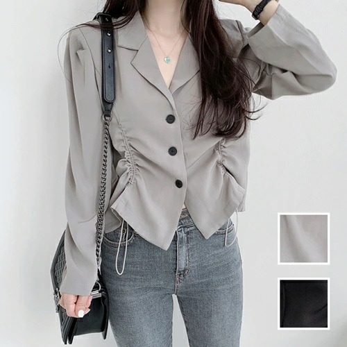 アウター ジャケット 韓国 ファッション レディース 秋 冬 カジュアル コーデ シンプル 定番 セレカジ 20代 30代 40代 2025 タック ギャザー ドレープ シャツジャケット