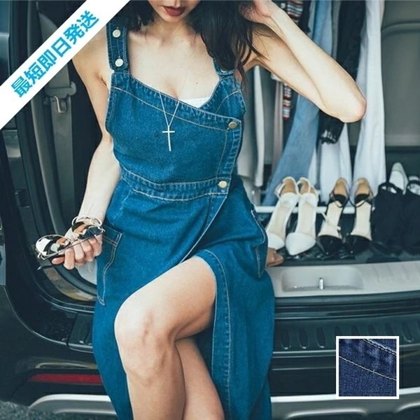 ワンピース カジュアル ミディアム ひざ丈ワンピ 韓国 ファッション レディース 春 夏 カジュアル 現品限り コーデ シンプル 定番 セレカジ 20代 30代 40代 2025 デニム ミドル丈