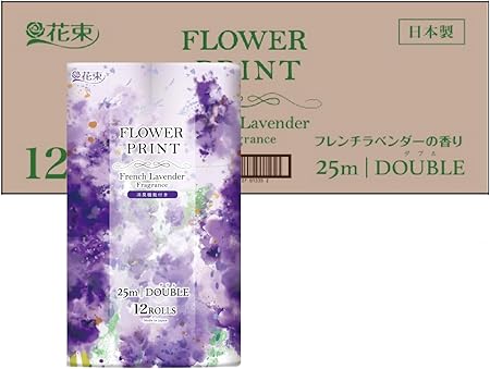 【ケース品】丸富製紙 トイレットペーパー 花束 フラワープリント ラベ