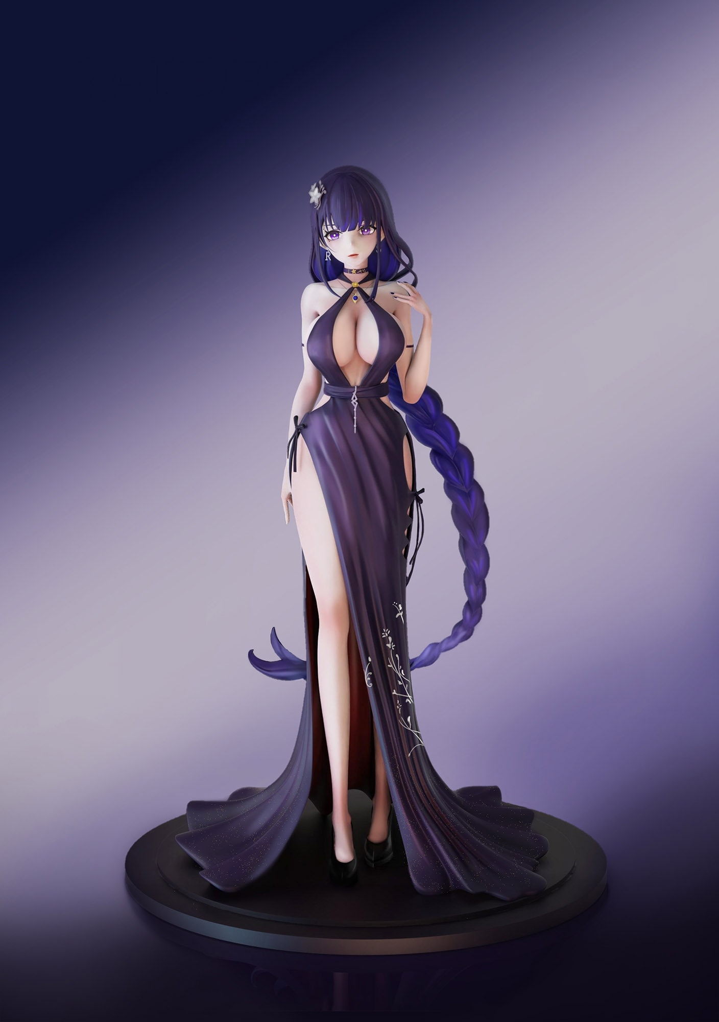 雷電将軍 雷電影 フィギュア ドレスVer. 1/6スケール 塗装済み完成品 ガレージキット X.X.Z.S 限定販売 スタチュー