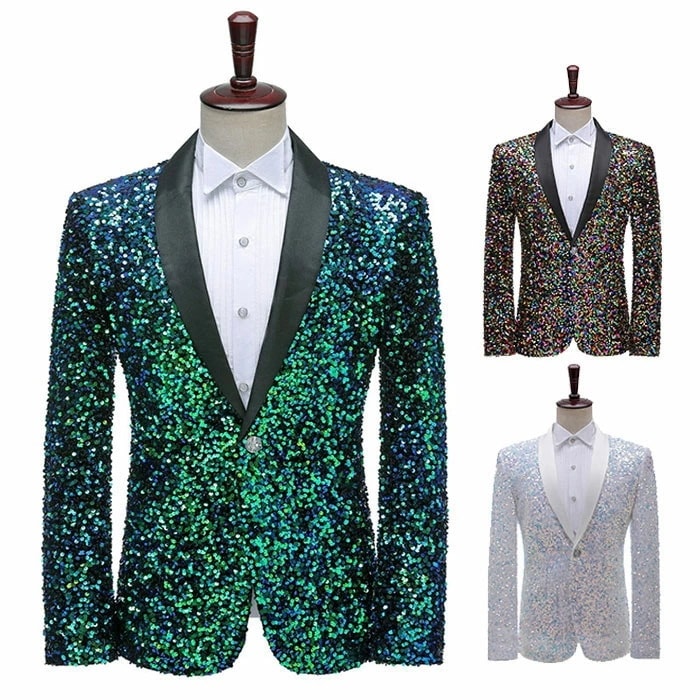 新作入荷 スパンコール ジャケット メンズ 衣装 司会 コスプレ ステージ カラオケ 衣装 発表会 パーティー 二次会 マジック イベント 新年会 忘年会 余興 衣装 男性 大人用 ダンス衣装 ハロウ