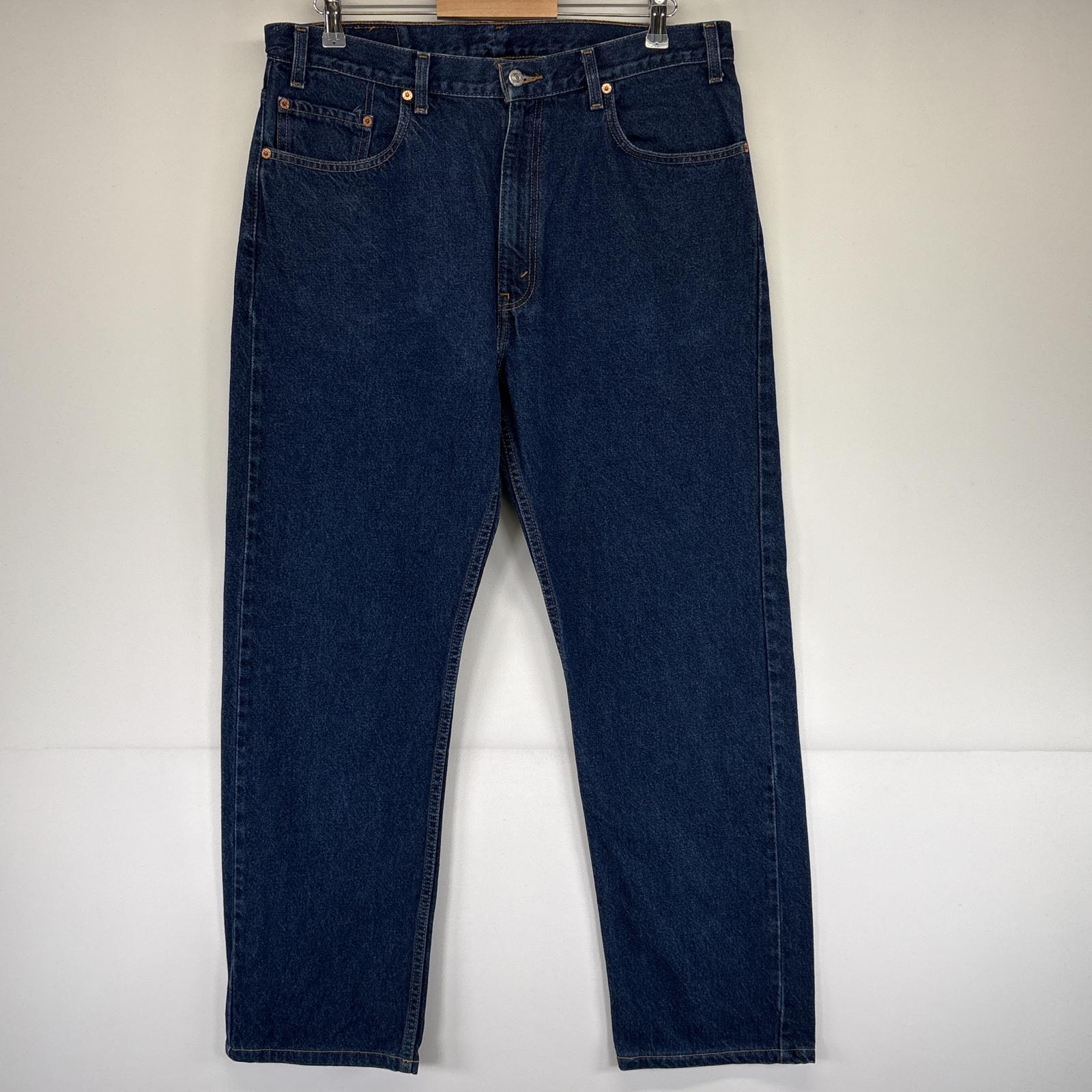 古着 デニムパンツ 505 ストレート ジップ 紙タグ ジーンズ ジーパン 大きいサイズ w38 L32 ブルー メンズ