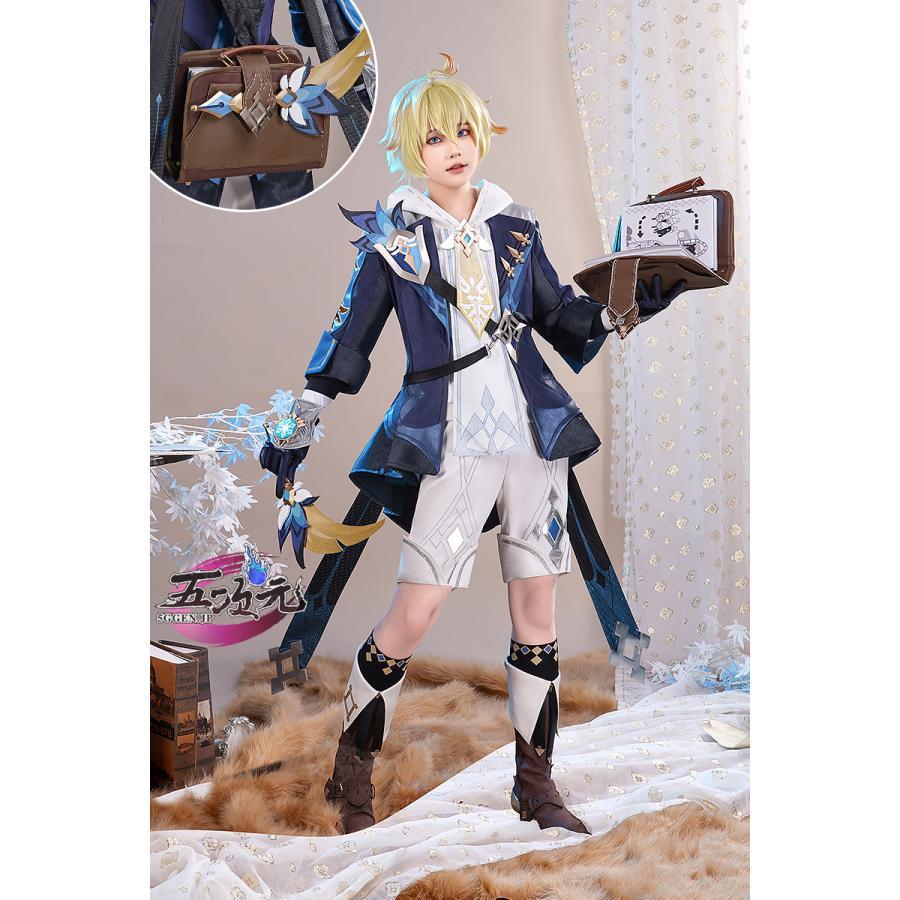 原神　コスプレ　ミカ　衣装　ウィッグ　靴
