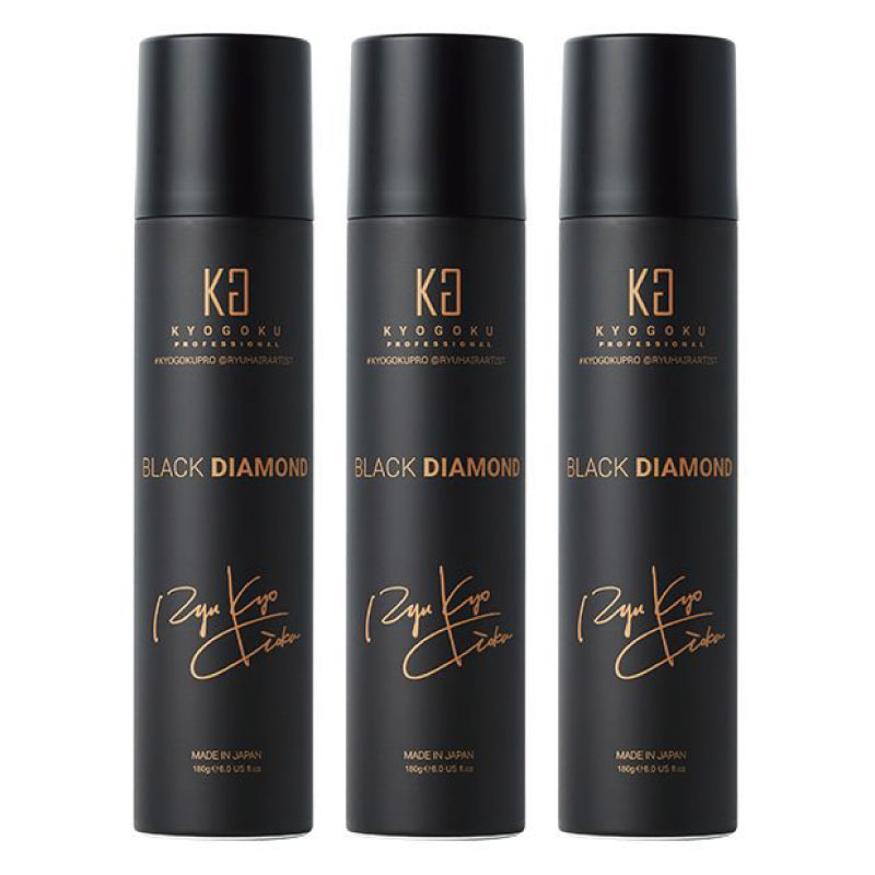 Kyogoku ブラックダイヤモンド スプレー 180g [3個セット] 洗い流さないトリートメント 髪質改善ヘアオイルスプレー