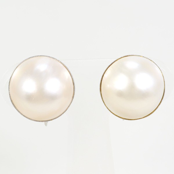 K14 14金 WG ホワイトゴールド イヤリング マベパール(真珠) ジュエリー 中古 28,685円