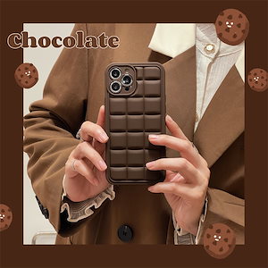 insの立体チョコレートキューブはiphone14promax iphone 13携帯電話ケース/男性xr女性12モデルに適合します