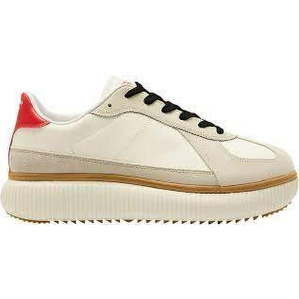 オニツカタイガー デレシティ スニーカー 1183B874 104 CREAM FIERY RED DOM