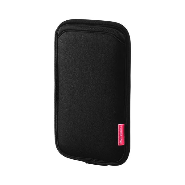 (まとめ)サンワサプライ マルチスマートフォンケース(5.5インチ用) PDA-SPC15BK(×5セット)スマートフォン用ストラップ