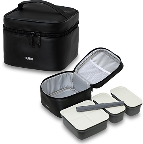 色：8) 1790ml ブラック サーモス 弁当箱 2段 大容量 フレッシュランチボックス 約1.8