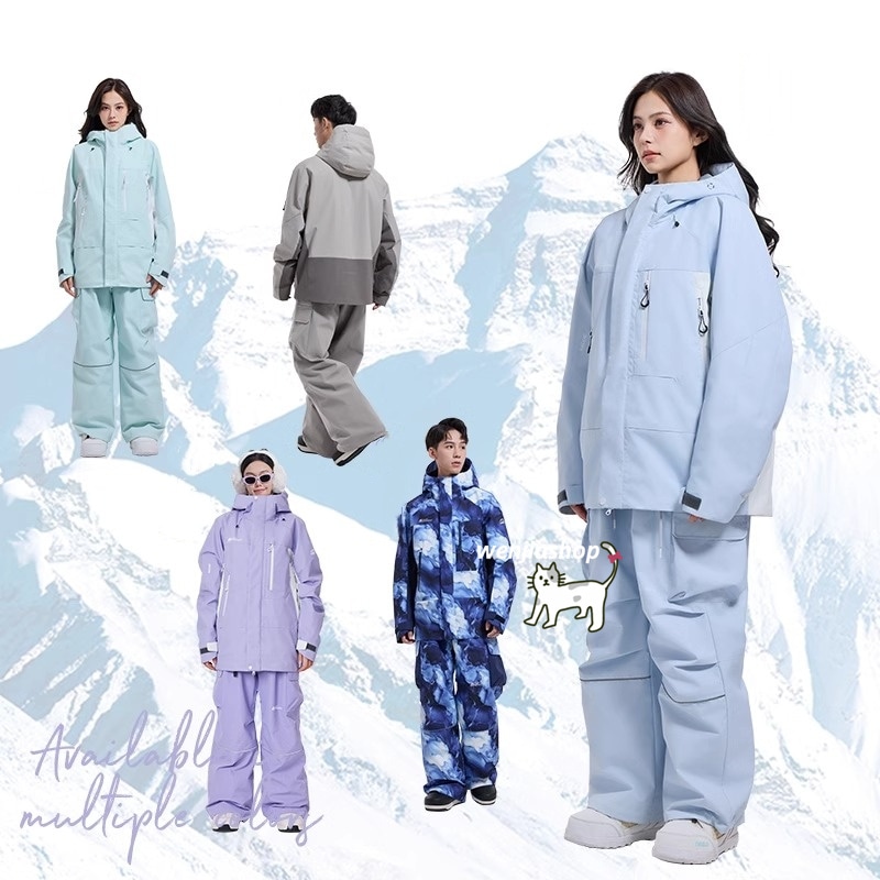 スノーボードウェア 2024 2025 上下セット メンズ レディース アウター ジャケット パンツ ズボン セットアップ ウィンタースポーツ 韓国風 防水防寒スノーウェア スキーウェア スノボウェア