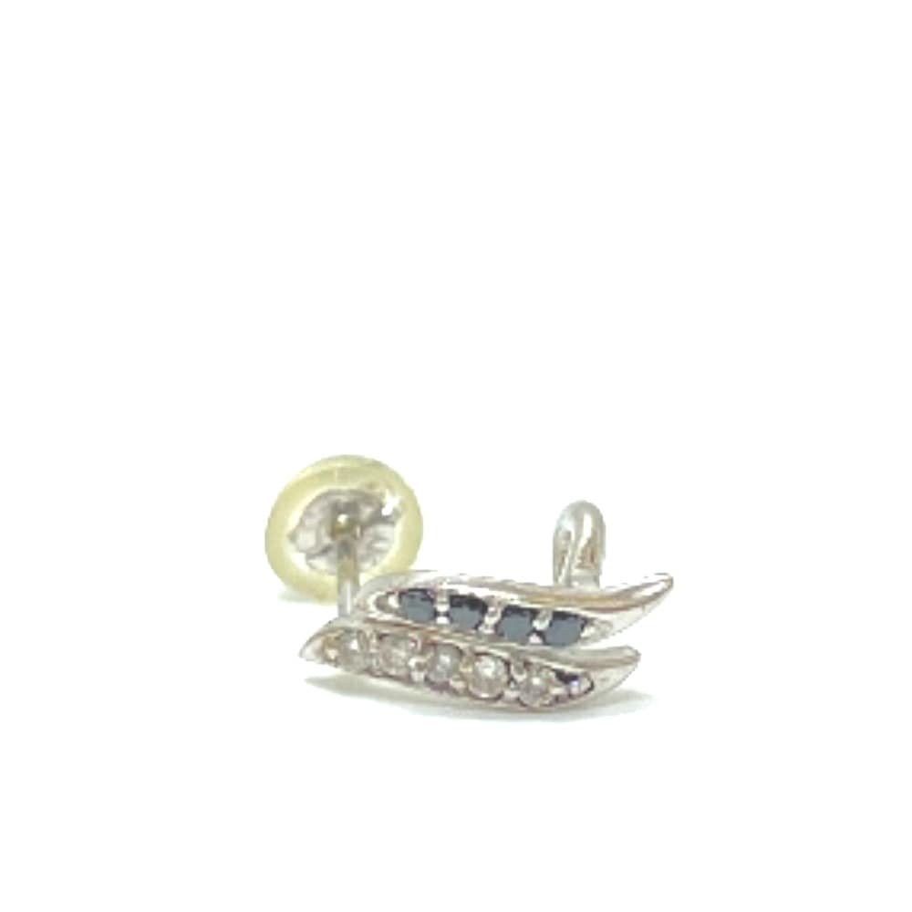 jewelry ジュエリー ピアス K14WG ダイヤ 片方 K14WG シルバー
