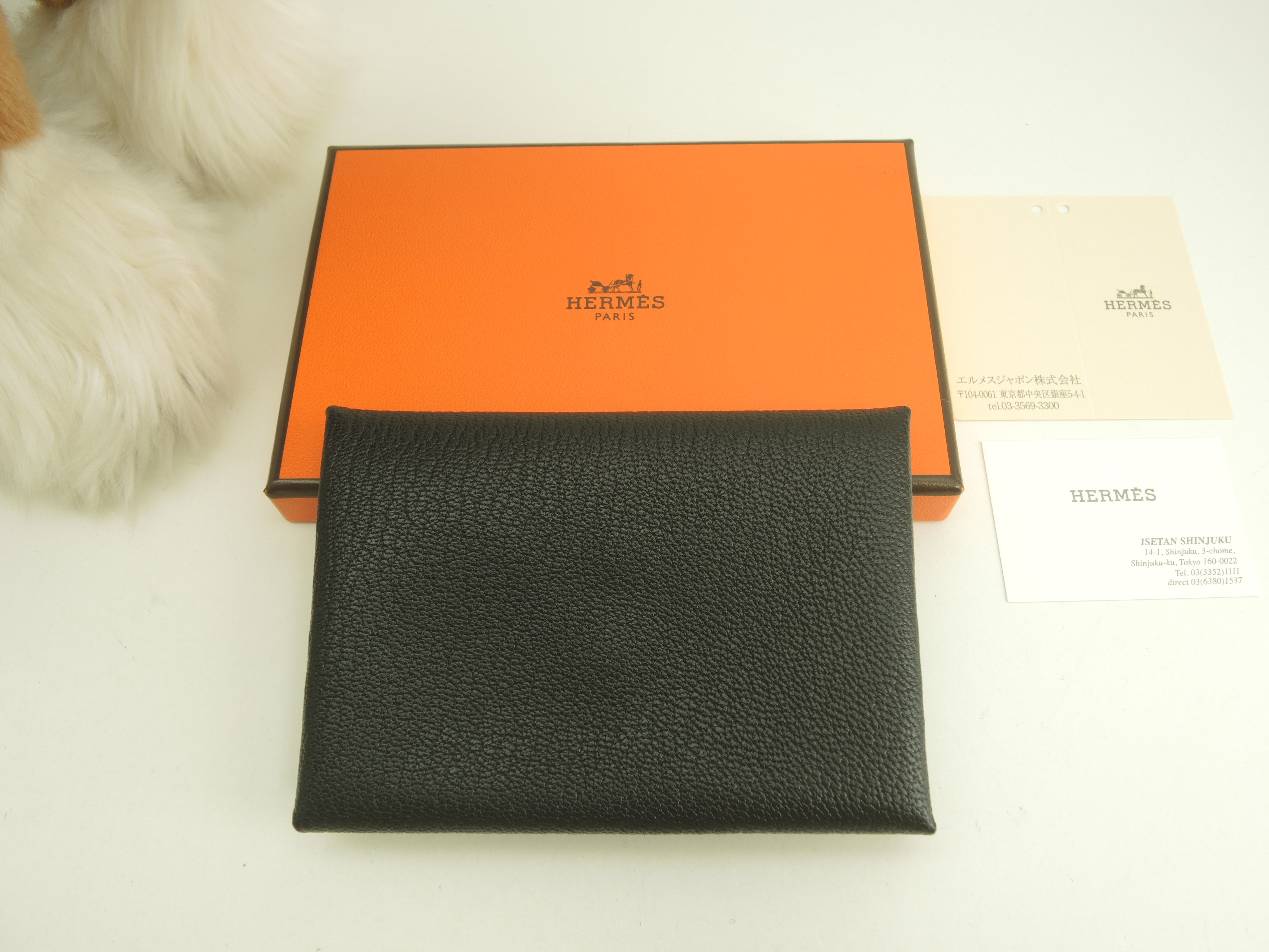 カルヴィデュオ シェーブルレザー 黒 コンパクトウォレット ミニサイフ 新品@U