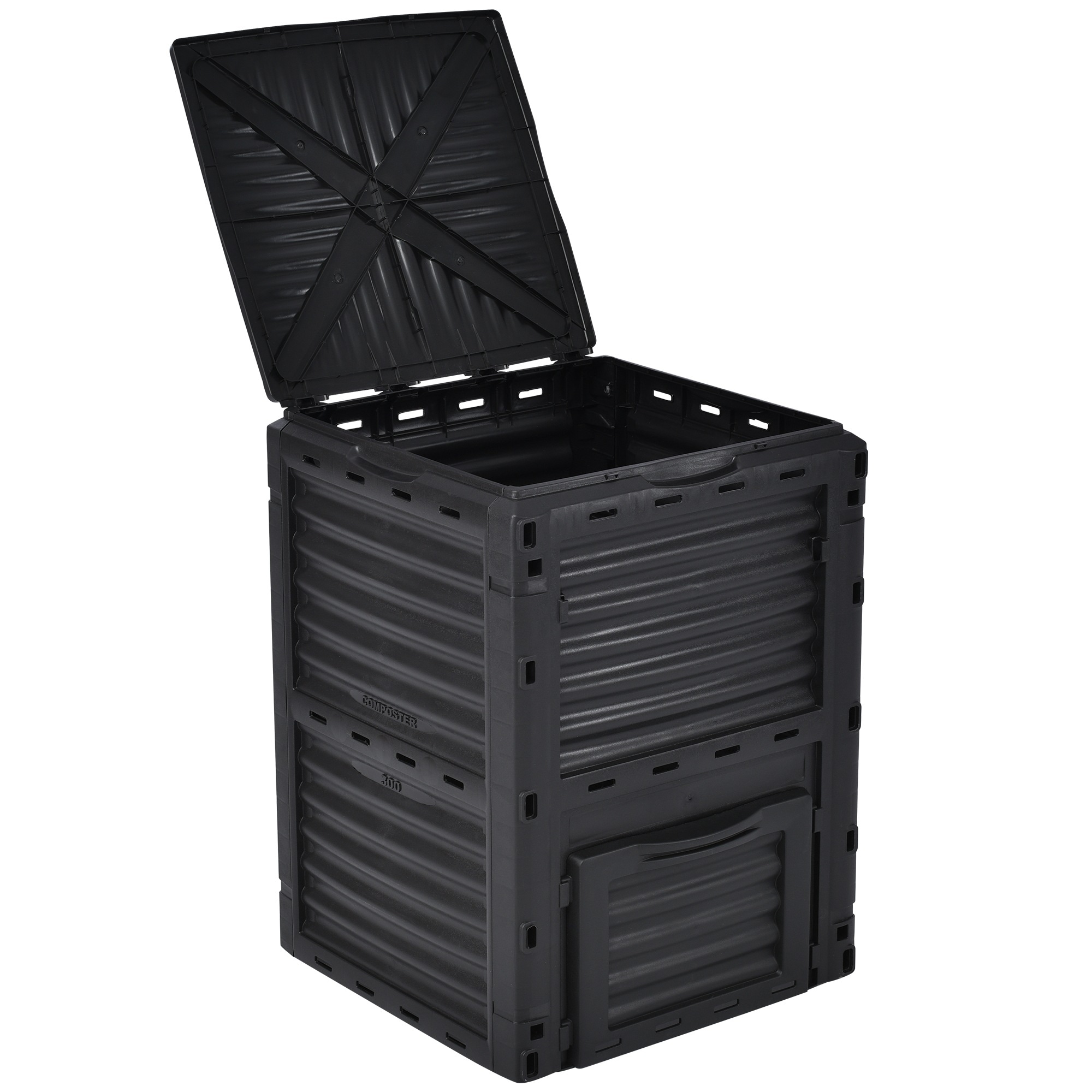 【国内在庫品 急速出荷】コンポスト屋外 大型 家庭用 大容量250L 堆肥製造器 家庭菜園 堆肥コンポスター　有機肥料 園芸シート付 家庭菜園 おしゃれ 生ごみ処理 落ち葉処理