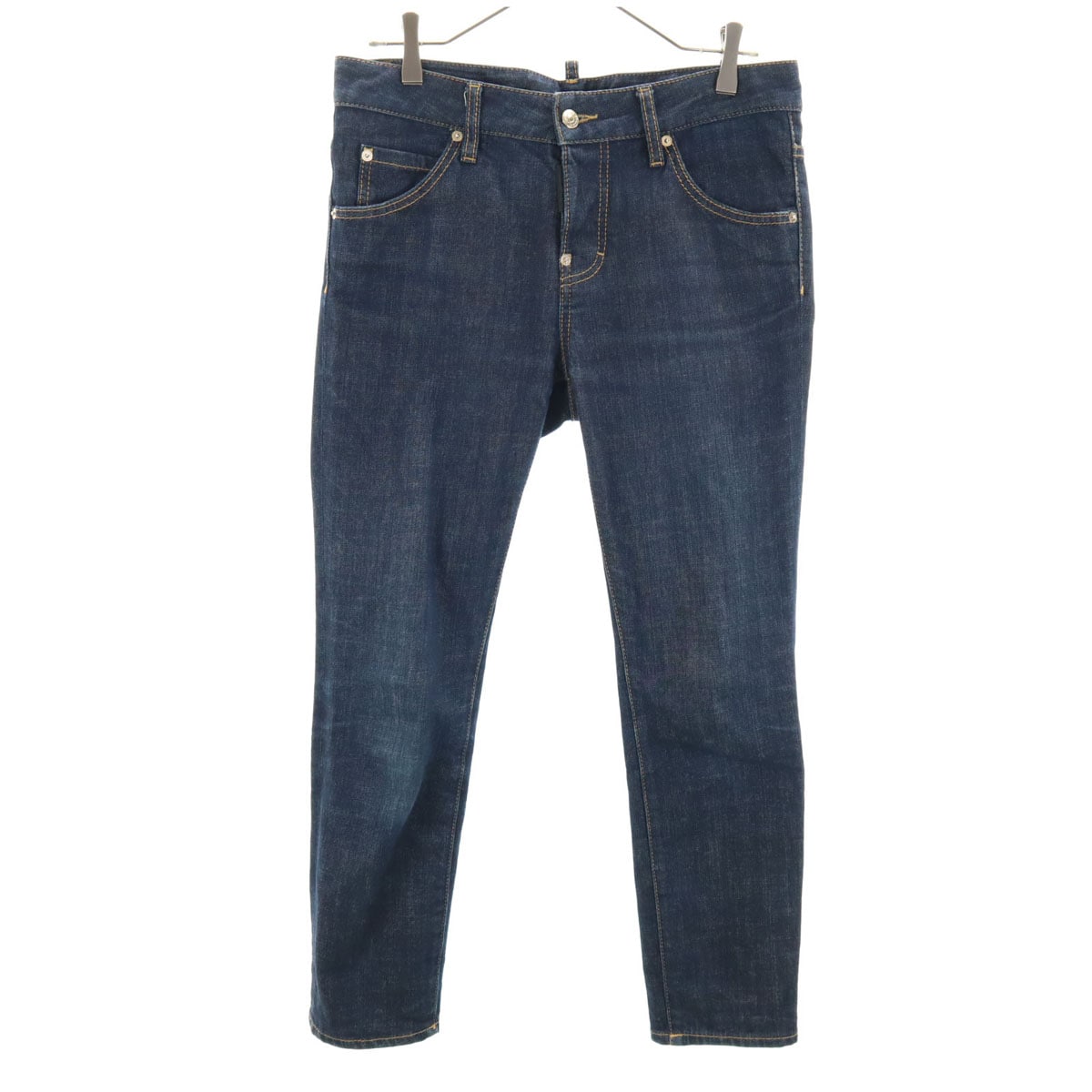 イタリア製 アンクル丈 スキニーデニムパンツ 40 インディゴ ジーンズ レディース 古着