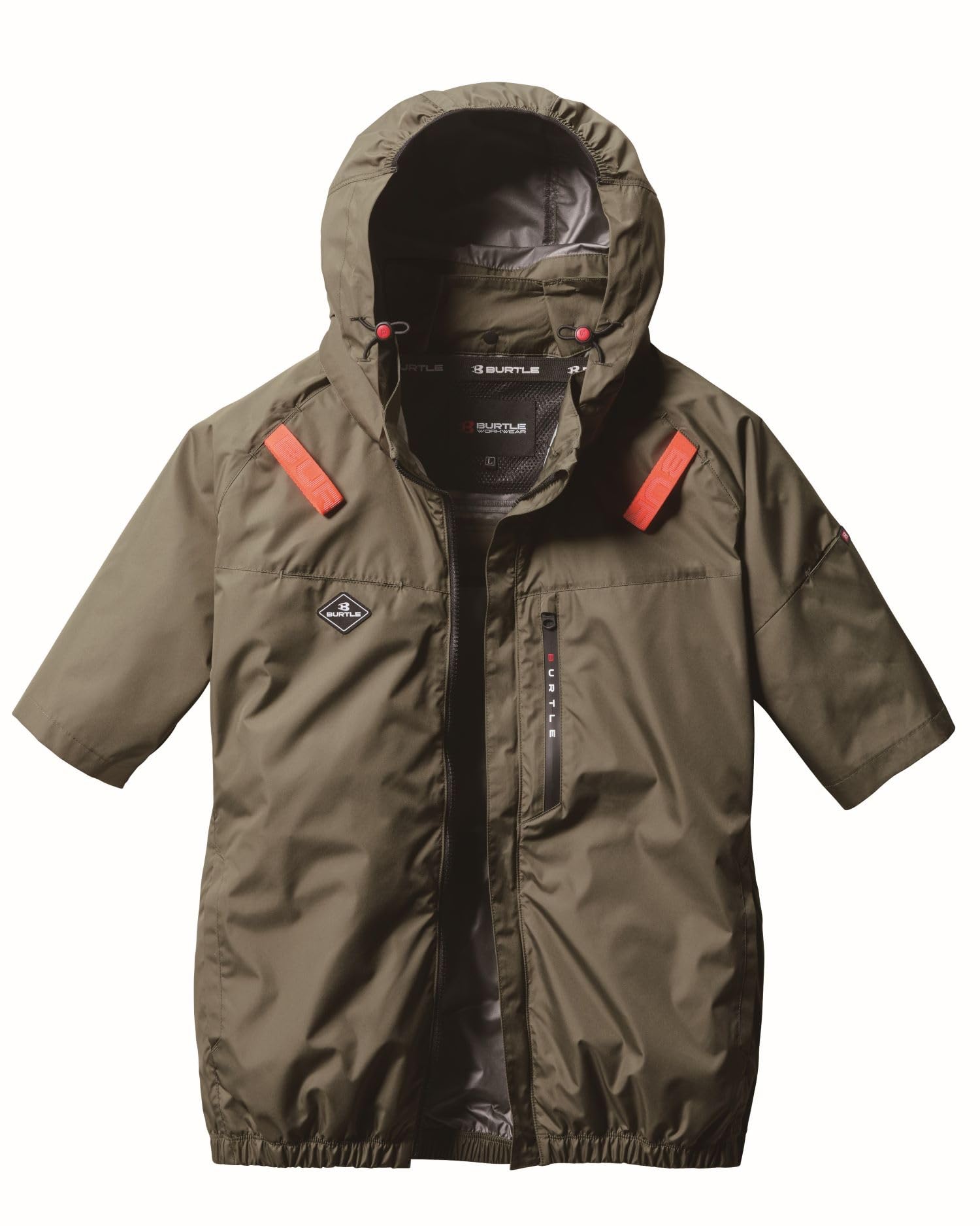 BURTLE バートル エアークラフト半袖ブルゾン(ユニセックス) 春夏用 アーミカーキ AC2066 61 L