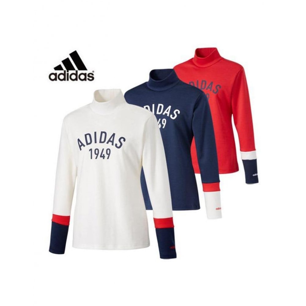 アディダスゴルフアディダス FW タートルネックレディースロングスリーブ t シャツ N68195 N68196 N68197レディーススポーツウェア