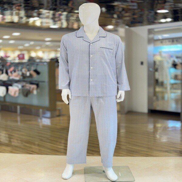 MP8849A_最高級綿80番手 長袖メンズパジャマセット