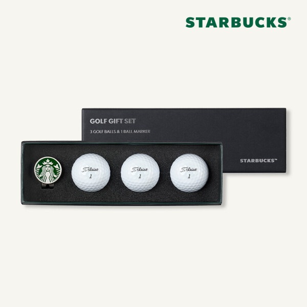 【starbucks】 スターバックス バディ ブラック ゴルフボール3P ボールマーカー1P セット 韓国スタバ (韓国は付属しません) (韓国は付属しません) (韓国は付属しません) (韓国は付属