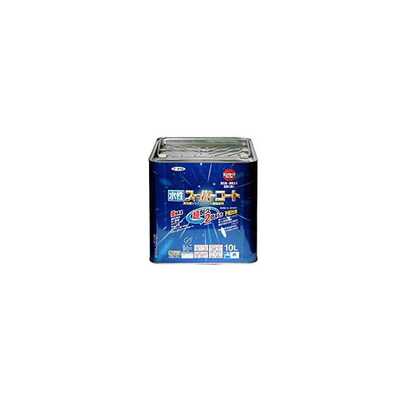 アサヒペン ペンキ 水性スーパーコート 水性多用途 アイボリー 10L