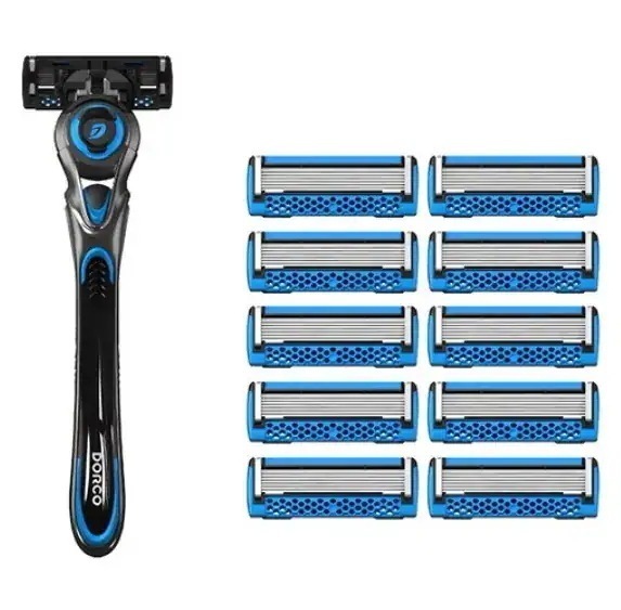 ドルコフェイス7 2フレッシュカミソリセット カミソリ+カミソリ刃11p 1個