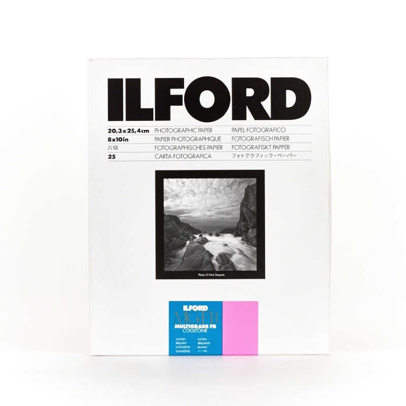 イルフォード　マルチグレードFBクールトーン 1K Glossy(光沢) 六切(8X10インチ) 25枚入　MGFBCT 1K 8X10 25 BX