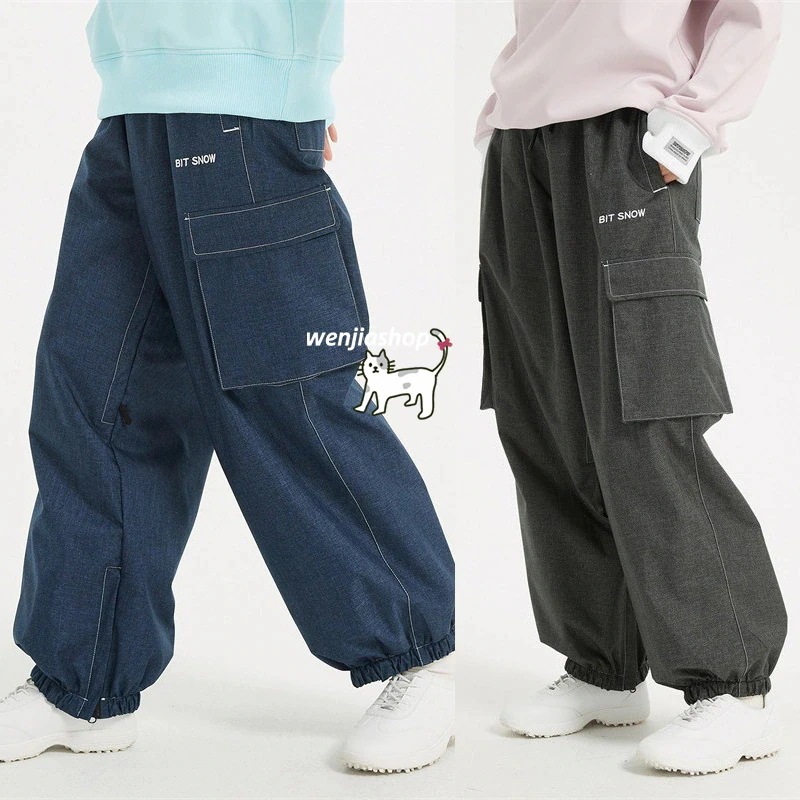 【急速出荷!】スノーボードウェア スノボウェア カーゴパンツ デニムパンツ ズボン ロングパンツ レディース メンズ 男女兼用 韓国風 スノーボード スノボウェア スキーウェア スノボーウェア 防寒着