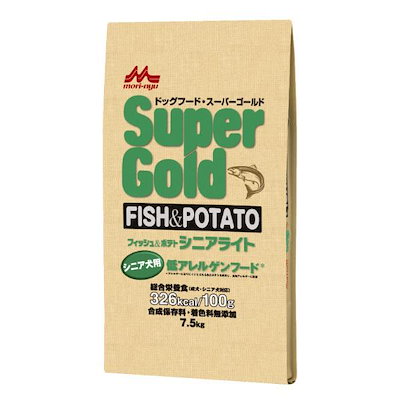 他サイト： ドッグフード　森乳　スーパーゴールド　フィッシュ＆ポテト　シニアライト　７．５ｋｇ　ＣＲＣ45―05―42―20―30の商品画像