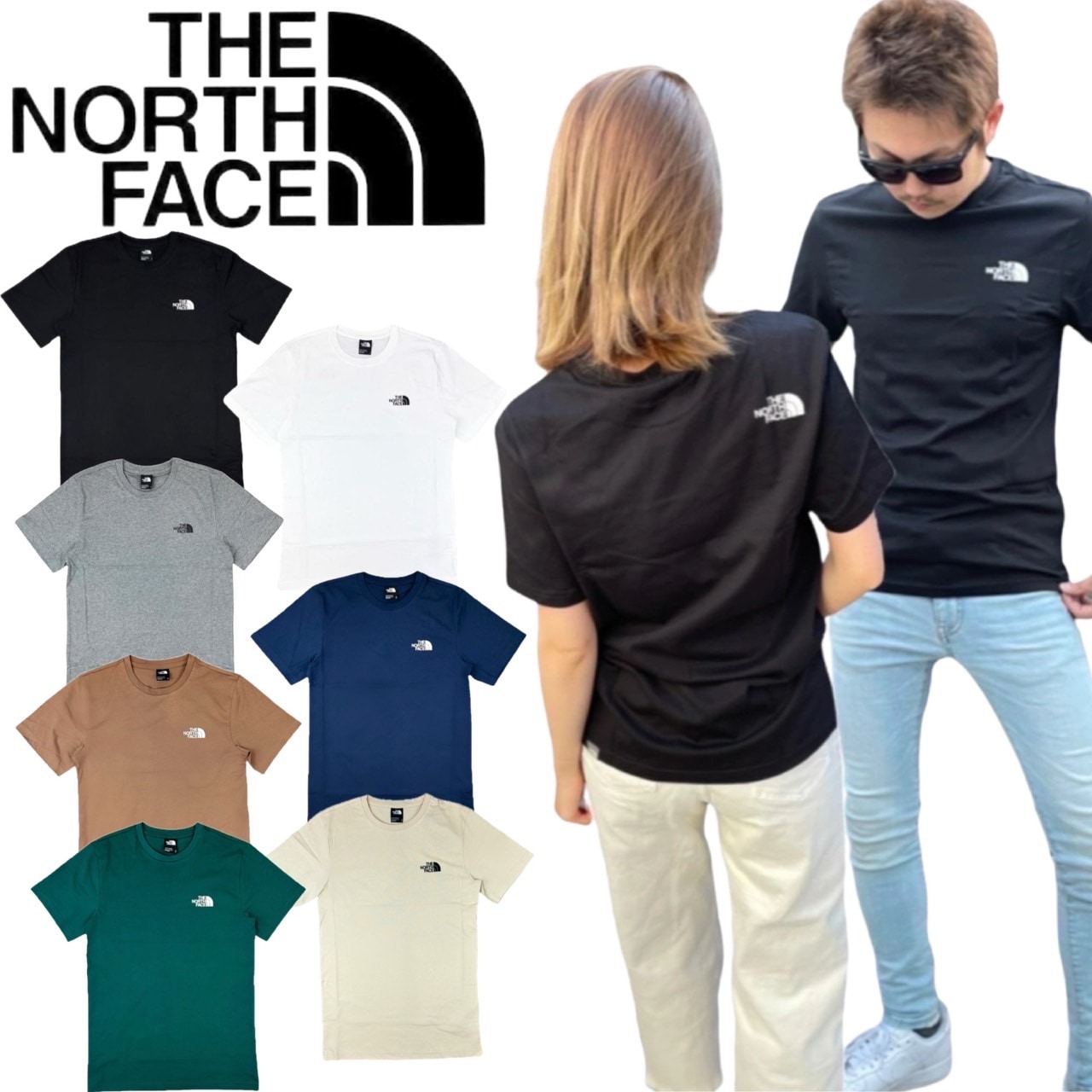 ザ ノースフェイス Tシャツ 半袖 カットソー NF0A87NG コットン 丸首 クルーネック メンズ レディース ロゴ THE NORTH FACE S/S SIMPLEDOME TEE