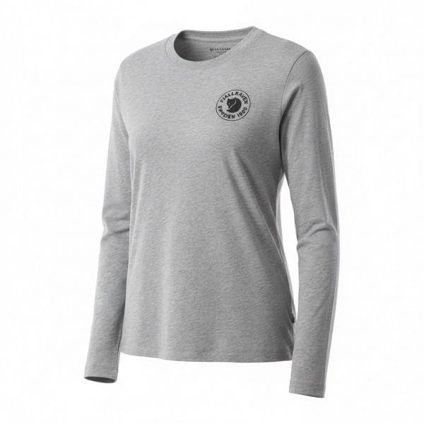 FJALLRAVEN 女性 1960 ロゴ Tシャツ 長袖 (86989/020-999) (1960 Logo T-shirt LS W) 271829
