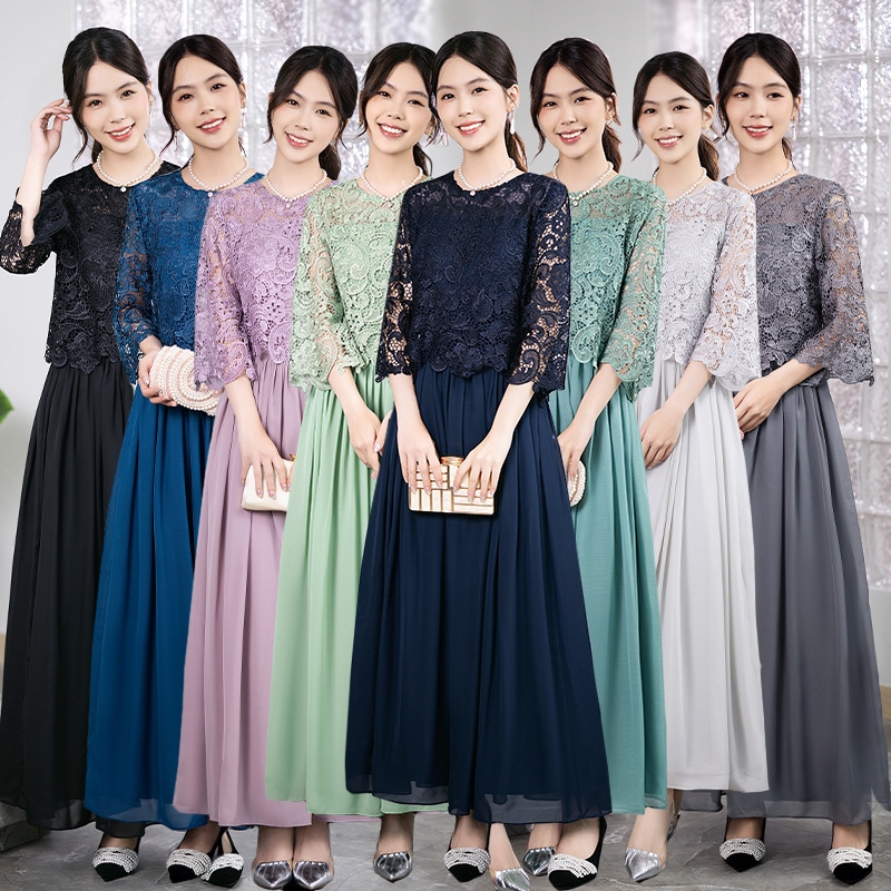 ドレス 2025 パーティー フォーマル イブニングドレス ワンピース ロングドレス レース 花柄 優雅 エレガント 痩せる 韓国風 結婚式 前撮り 演奏会 ウェディング 発表会 卒業式 成人式 花嫁