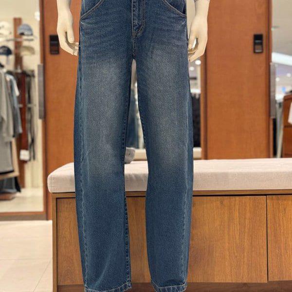 男性 裁断パターン セミワイドフィット デニムパンツ-DG 8,000円