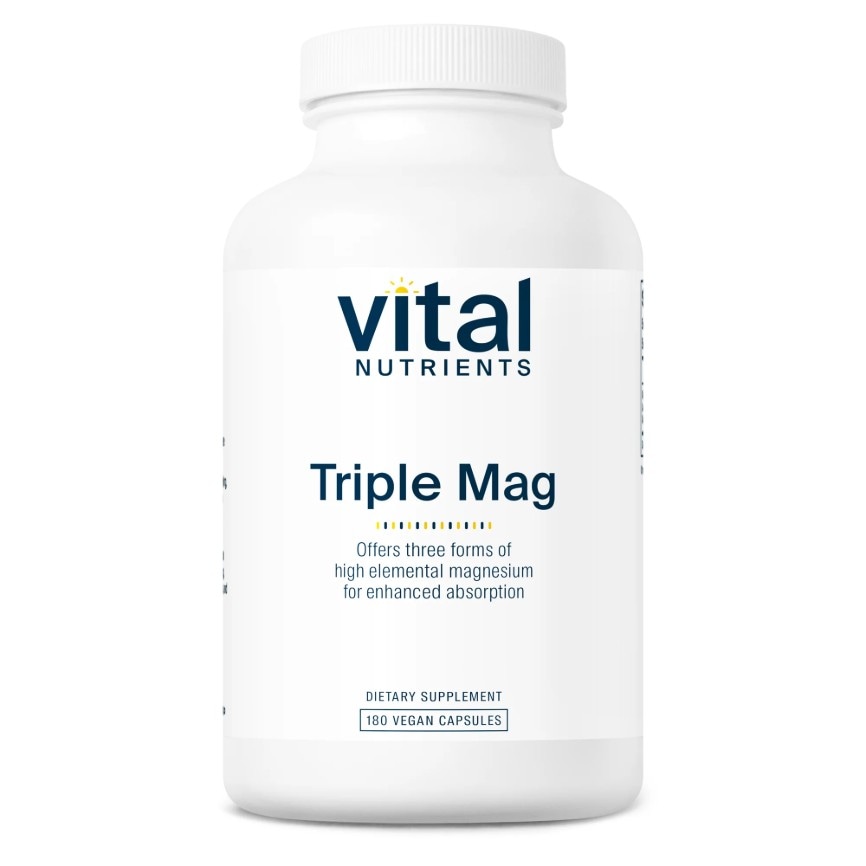 Vital Nutrients Triple Mag 250mg 180 Vegan capsules (magnesium glycinate, oxide, and malate)