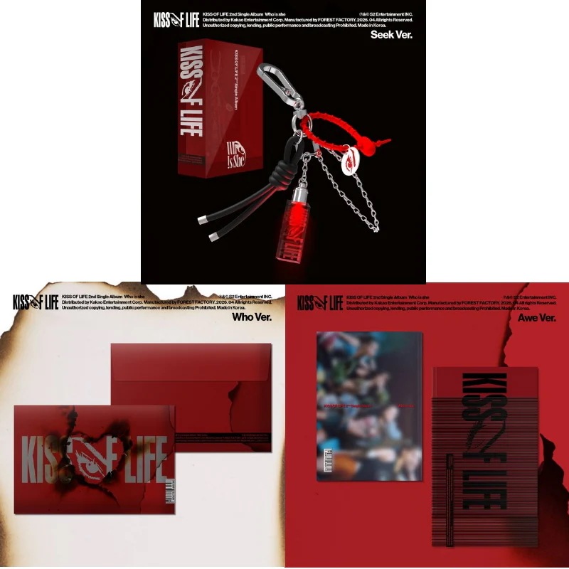 [3種セット] KISS OF LIFE 2nd SINGLE ALBUM [WHO IS SHE] 公式グッズ 韓国チャート反映