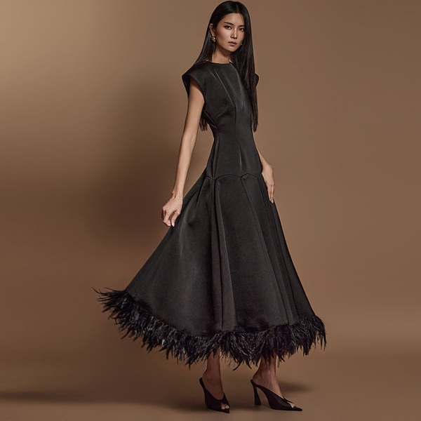 D9516 フェザー ワンピース